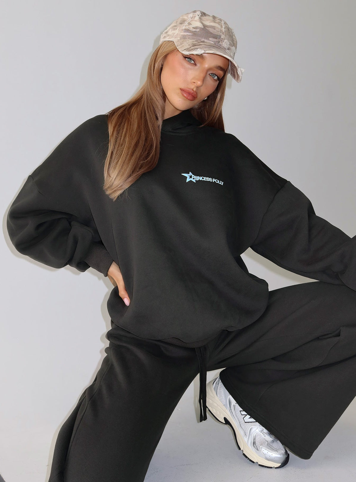 Princess Polly Stargirl Hoodie Charcoal