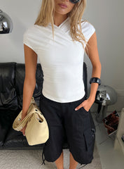 Daily Define Wrap Over Short Sleeve Top White