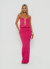 Sungold Halter Maxi Dress Gin Fizz