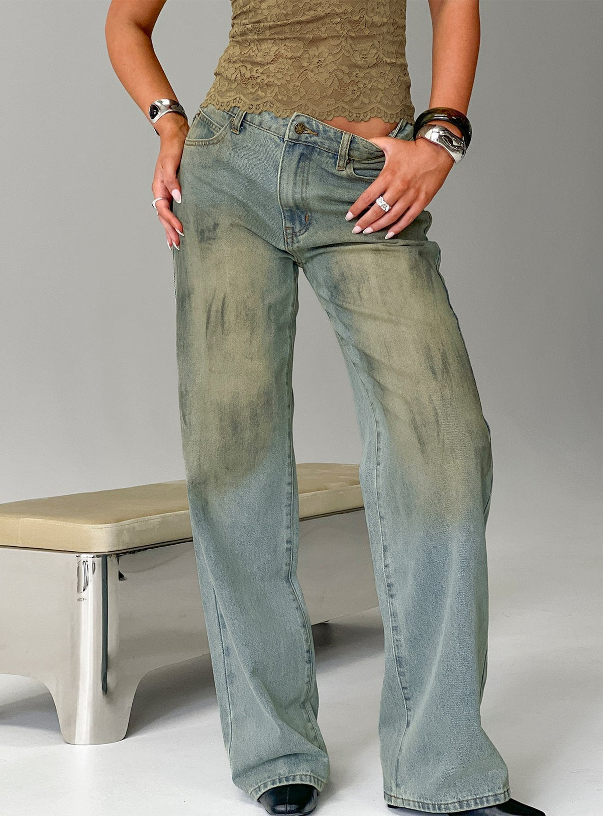 Top Model Jean Stone Blue