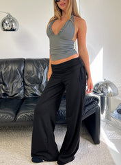 Daily Define Ruched Tie Side Pants Black