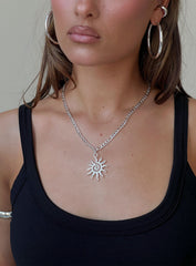 Party Invitations Pendant Necklace Silver