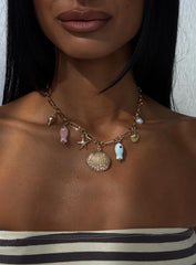 Solar Fever Charm Necklace Gold