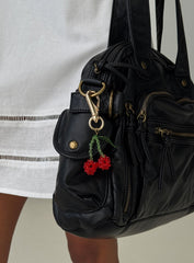 Good Influence Beaded Cherry Keychain Gold / Multi