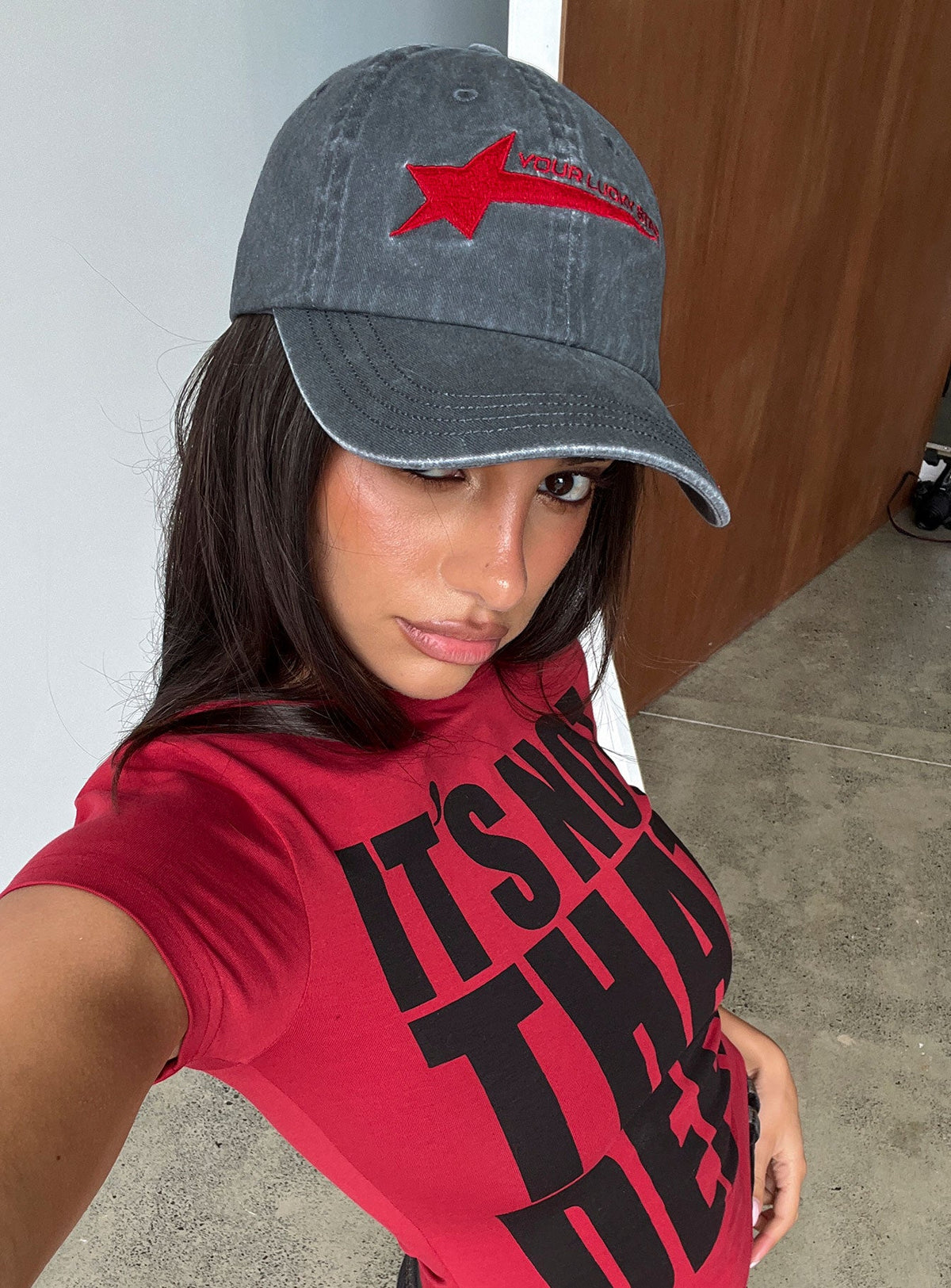 Your Lucky Star Cap Washed Grey