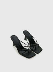 Evena Strappy Heels Black