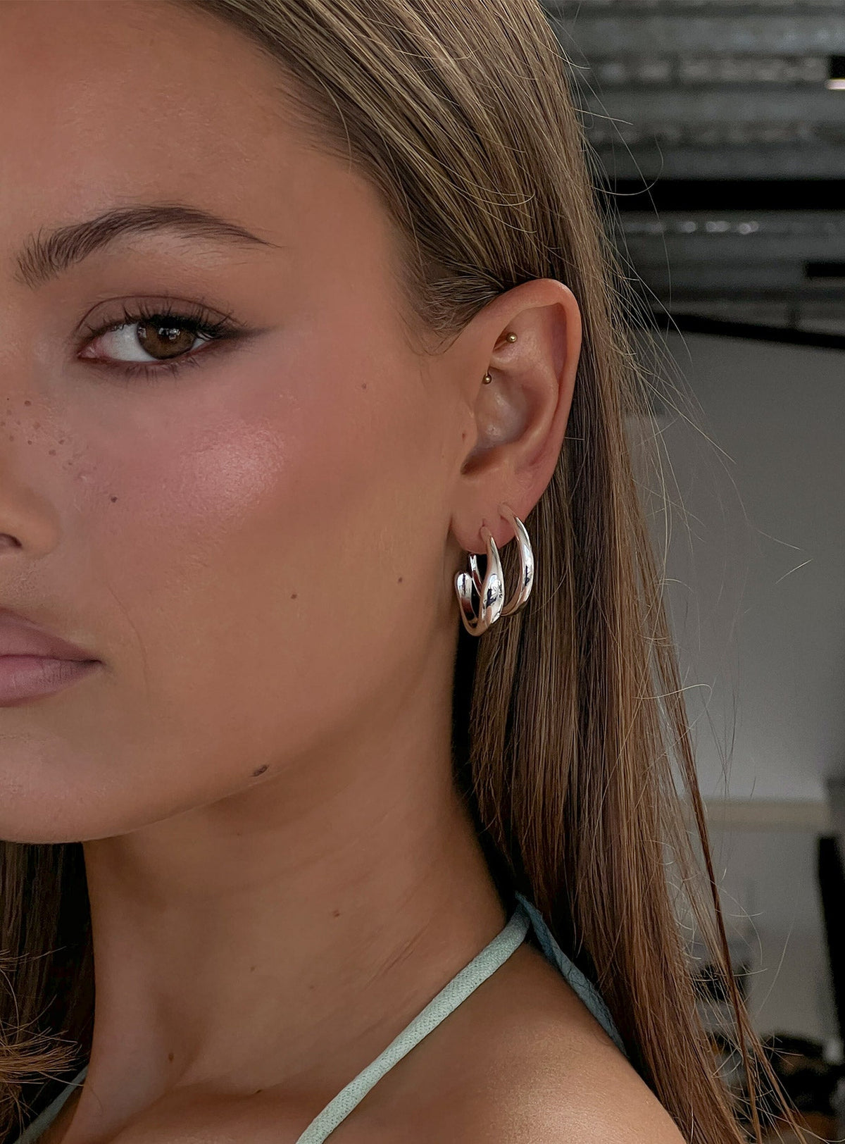 Lahna Hoop Earring Pack Silver