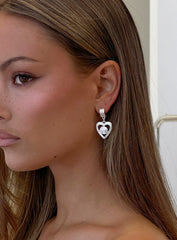 Giabella Heart Earrings Silver