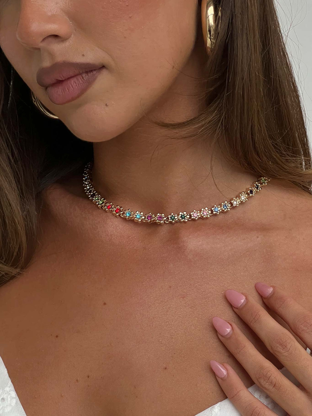 Fever Kiss Gemstone Necklace Gold