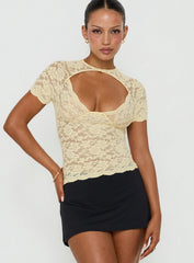 Giallo Lace Top Butter