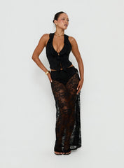 Marenya Lace Maxi Skirt Black