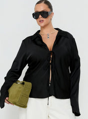 Way Life Goes Long Sleeve Top Black Curve