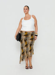 Suella Asymmetrical Midi Skirt Animal Multi Curve