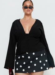 Serefina Long Sleeve Top Black Curve