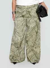 Mckinley Mid Rise Wide Leg Jeans Camouflage Curve