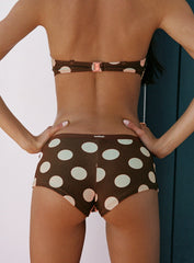 Lemmi Swim Short Brown Polka Dot