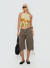 Dudley Vest Top Buttermilk Blurry Tulip