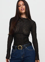 Padra Long Sleeve Top Black