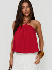 Moonlit Top Red