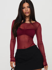 Duet Bodysuit Burgundy