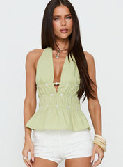Movies End Halter Top Sage