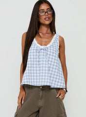 Antiquity Babydoll Top Multi Check