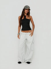 Charlottie Halter Keyhole Neckline Top Black