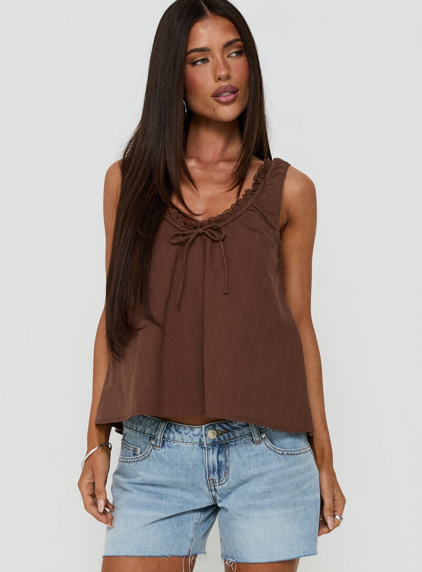 Antiquity Babydoll Top Chocolate