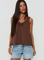 Antiquity Babydoll Top Chocolate