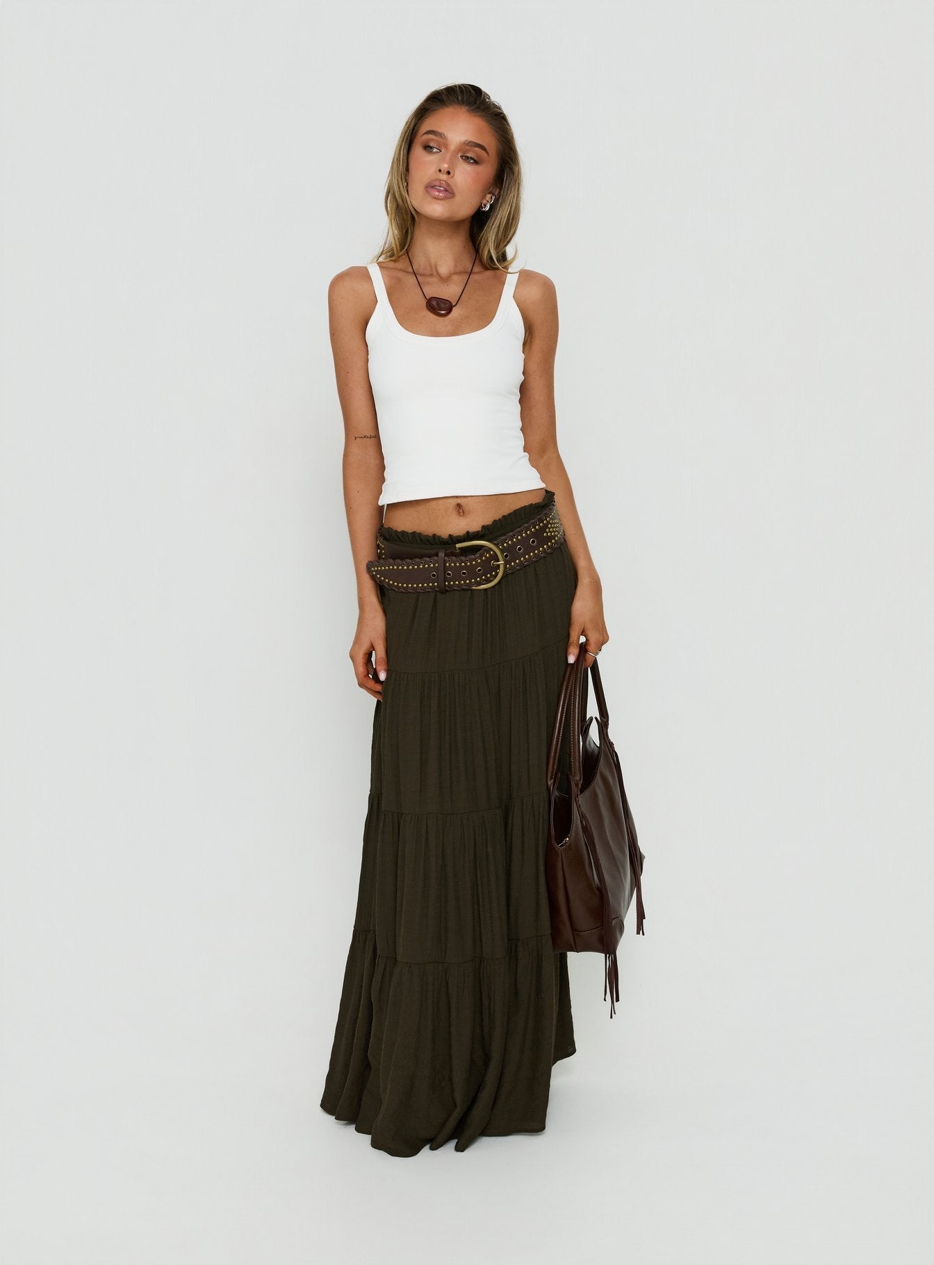 Mya Maxi Skirt Chocolate