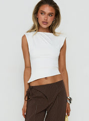 Mystro Cut Out Top White