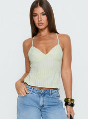 Candid Top Green Stripe
