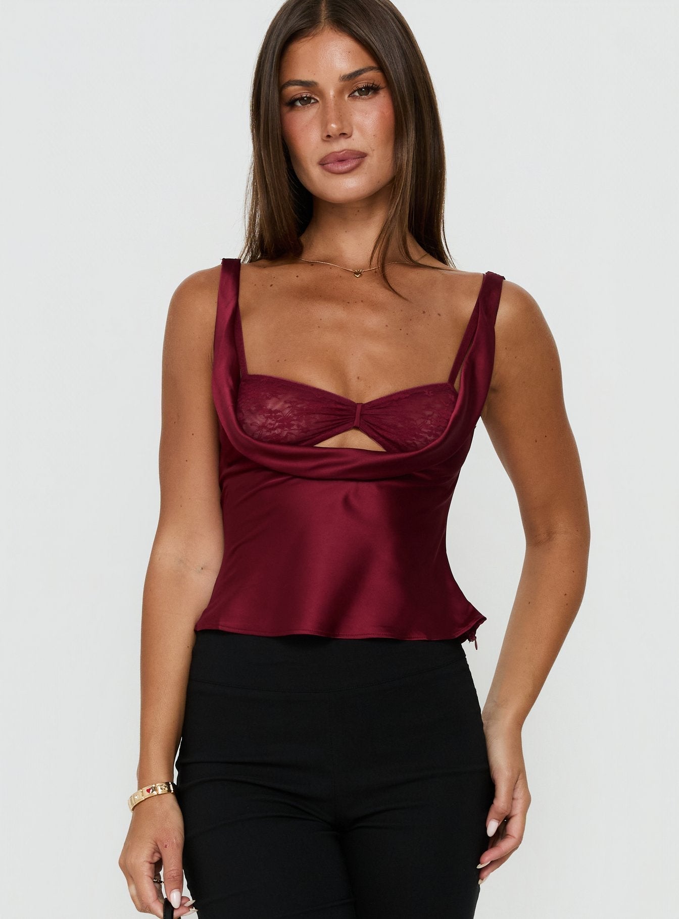 Delilah Top Burgundy