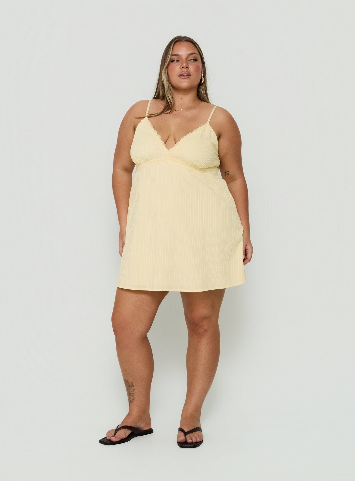 Lunya Mini Dress Lemon Curve