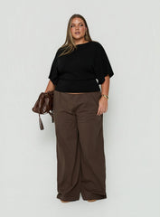 Arazia Cinched Short Sleeve Top Black Curve