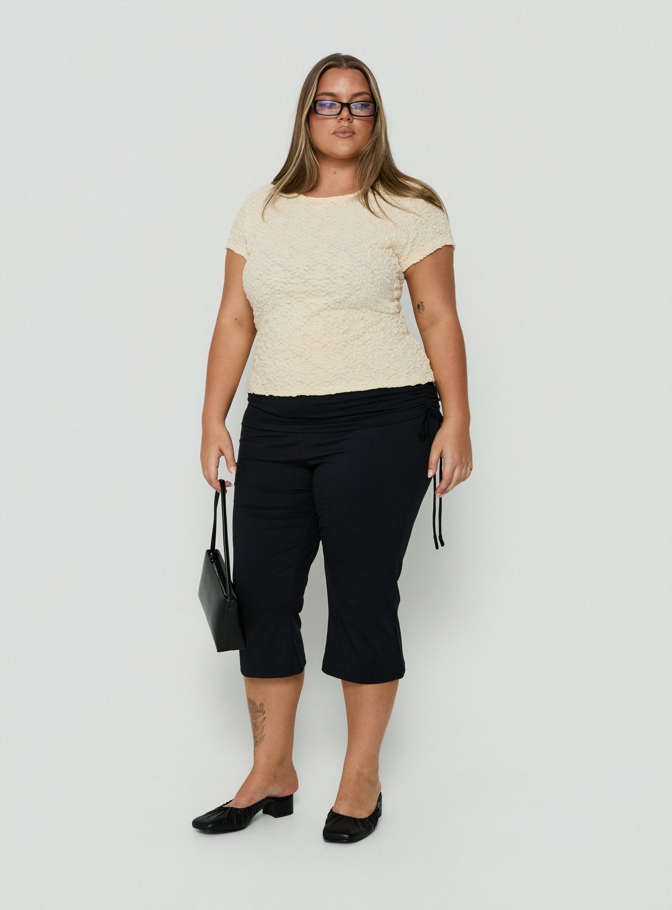 Rowann Textured Top Butter Yellow Curve