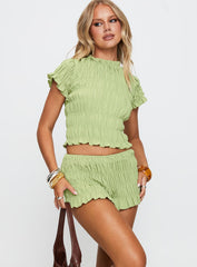 Most Wanted Shirred Set Green