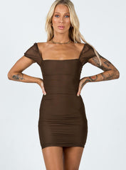 Charvi Mini Dress Brown