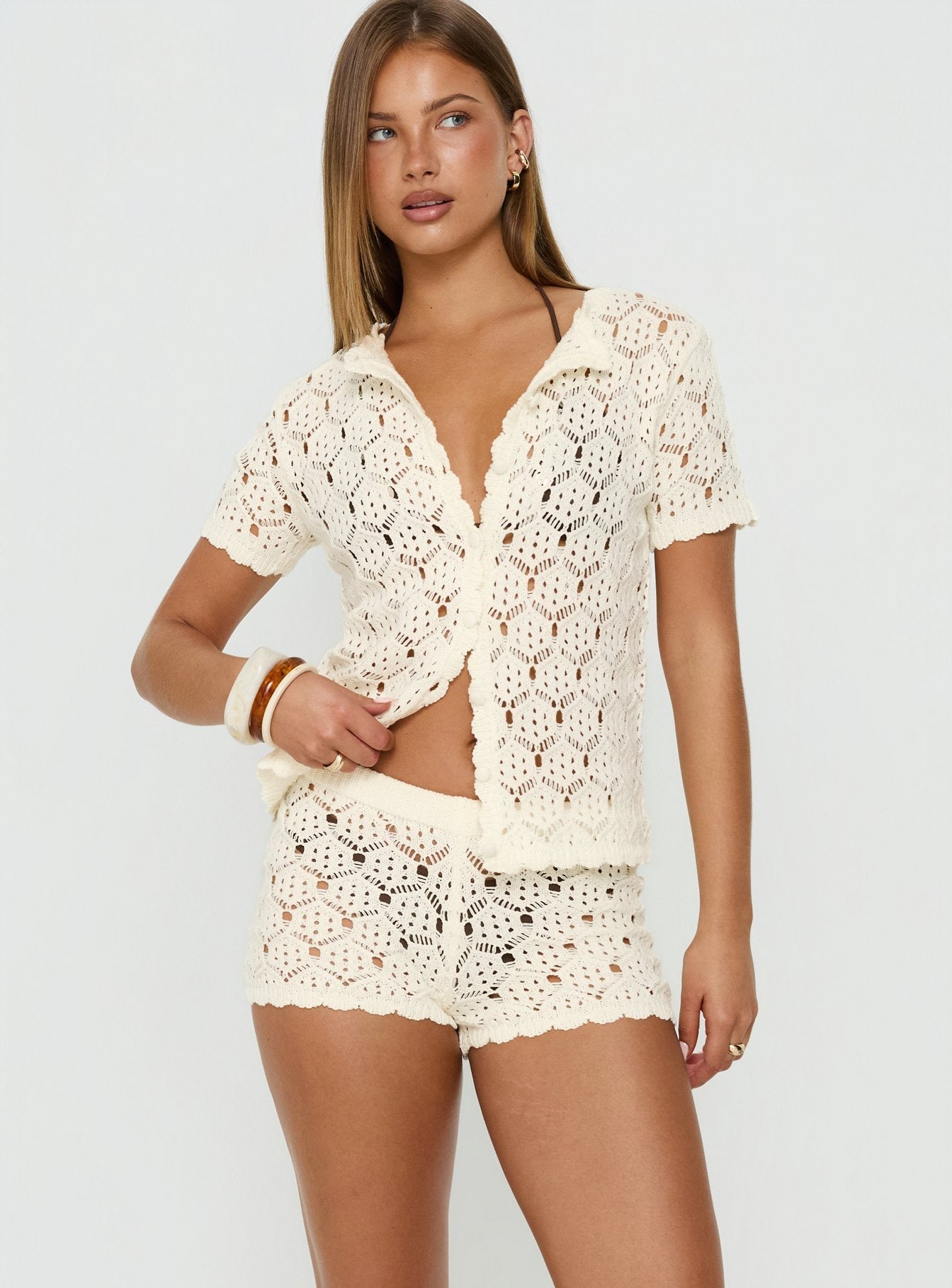 Sun Still Shines Crochet Set Cream Tall