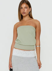 Judsen Relaxed Strapless Top Sage