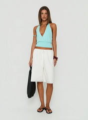 Avirea Relaxed Longline Shorts White