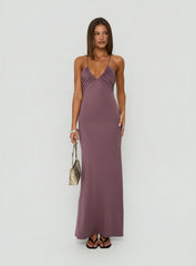 Esolda Ruched Low Back Maxi Dress Dusty Mauve
