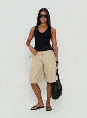Baseline V Neck Rib Tank Top Black