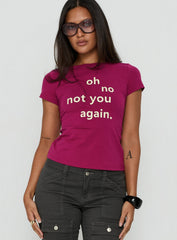 You Again Graphic Top Plum