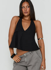 Faira Halter Top Black