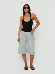 Nerinah Ribbed Bodysuit Black