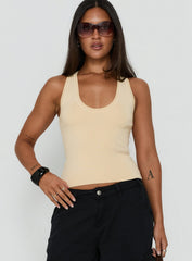 Solanah Knit Tank Top Lemon