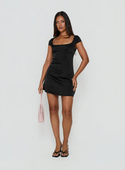 Nobodys Girl Scoop Neck Mini Dress Black
