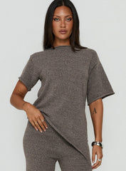 Amelise Knit Poncho Mocha