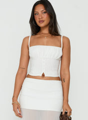Piya Ruched Bust Cami Top White